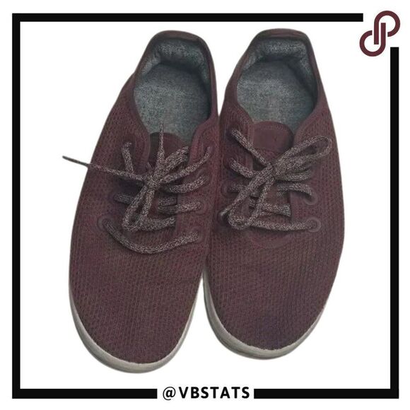 Allbirds Men's Tree Runners Size 8 in Hazy Burgundy with Blizzard Sole - Picture 1 of 7